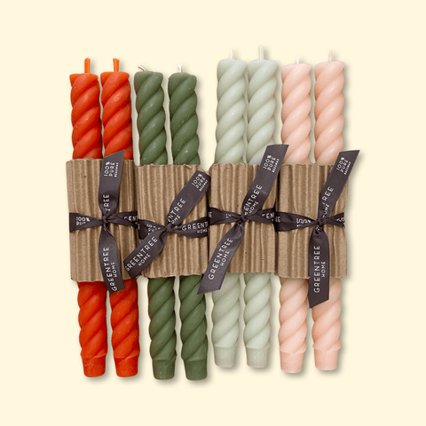 10" Rope Taper Candles - The WonderMart