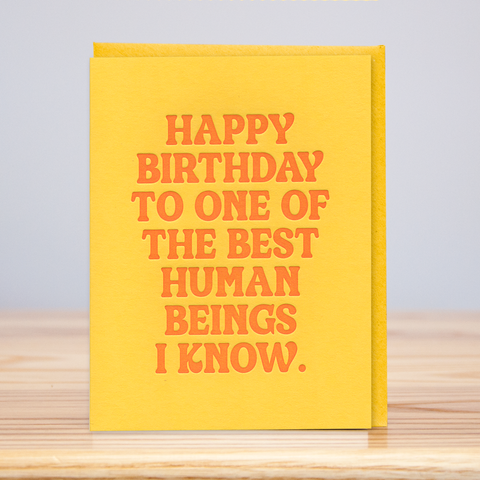 One Of The Best! Letterpress Card