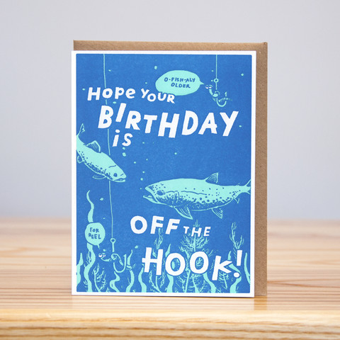 Off the Hook Letterpress Card
