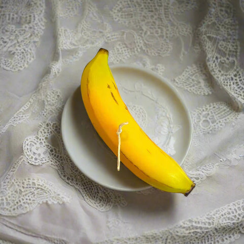 Hand Painted Banana Candle