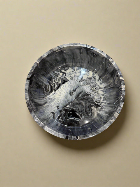 Resin Footed Bowl, Black
