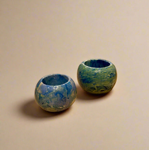 Resin Globe Catch-All, Blue