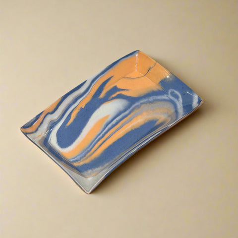 Peach Swirl Trinket Tray