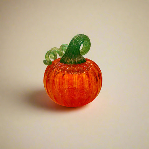 Glass pumpkin decoration