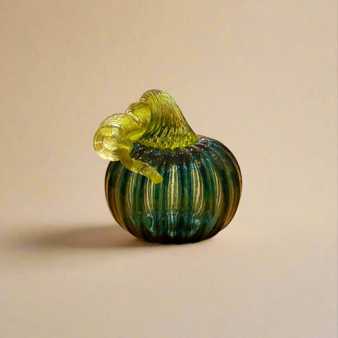 Dark teal Glass pumpkin