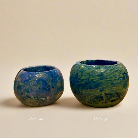Resin Globe Catch-All, Blue