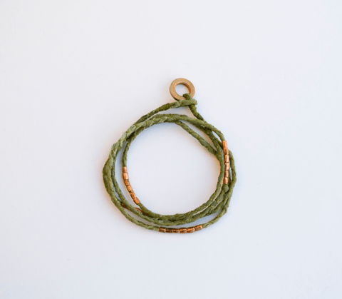 Beaded Silk Wrap Bracelet - The WonderMart