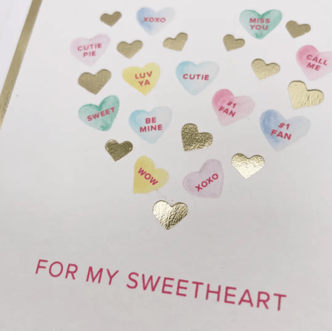 Candy Hearts Card - The WonderMart
