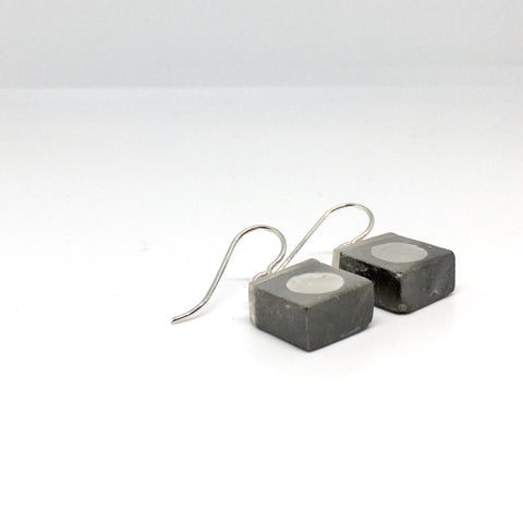 Concrete Dot Earrings - The WonderMart
