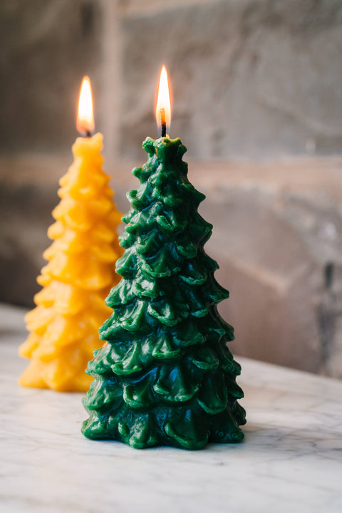 Beeswax Evergreen Tree Candle