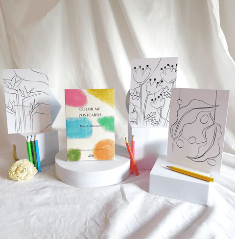 FLORA Color Me Postcards - The WonderMart