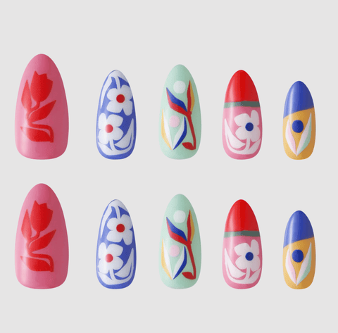 FLORAL GLAM Press - On Nail Kit - The WonderMart