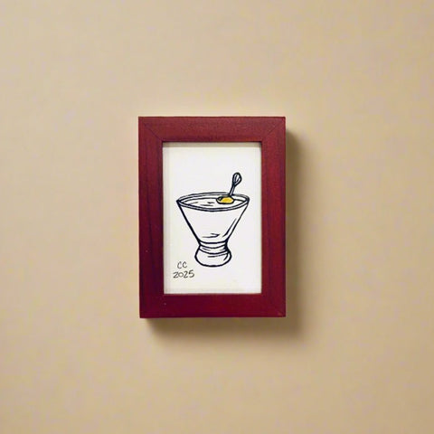 Framed Mini Block Print, Dirty Martini - The WonderMart