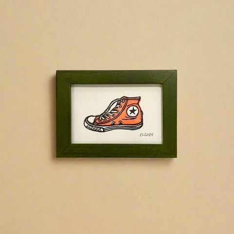 Framed Mini Block Print, High Top Sneaker - The WonderMart