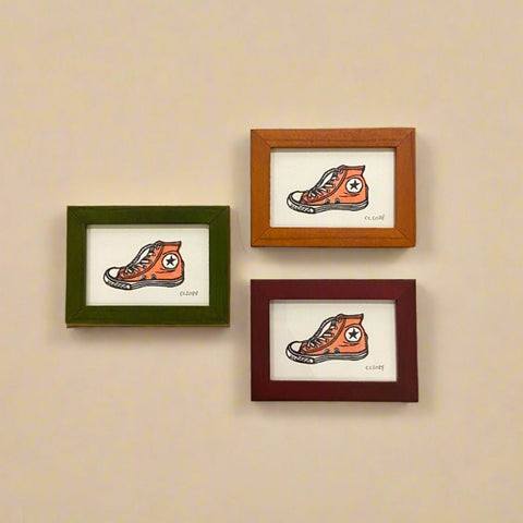 Framed Mini Block Print, High Top Sneaker - The WonderMart