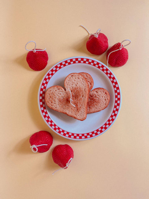 Hand Painted Heart - Shaped Toast Candle - The WonderMart