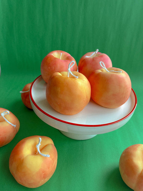 Hand Painted Peach Candle - The WonderMart
