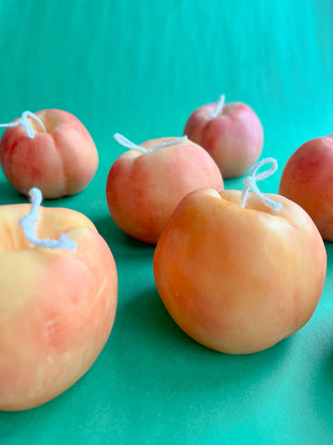 Hand Painted Peach Candle - The WonderMart