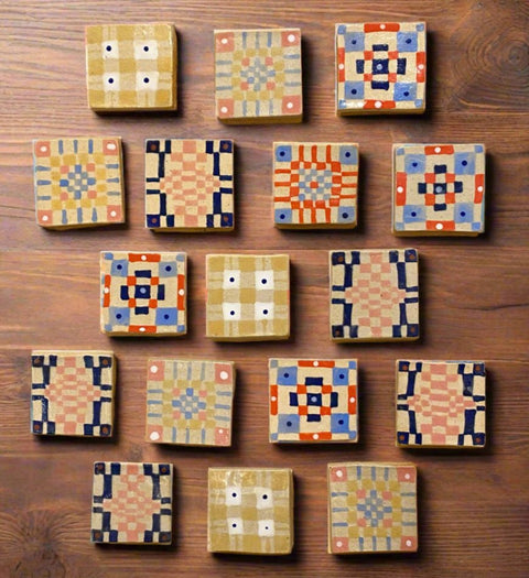 Hand Painted Tile Magnet - The WonderMart
