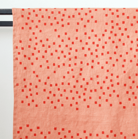 Hand Printed Napkin, Red Snippets - The WonderMart