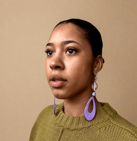 Kalinda Wood Drop Earrings - The WonderMart