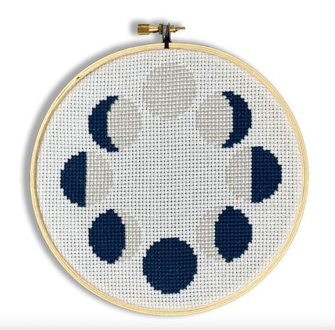 Moon Cycle Cross Stitch Kit - The WonderMart