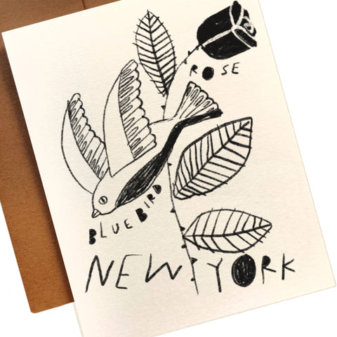New York State Flower & Bird Card - The WonderMart