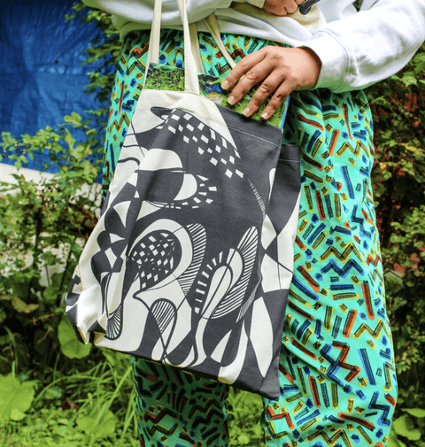 Organic Cotton Illustrated Tote Bag - The WonderMart