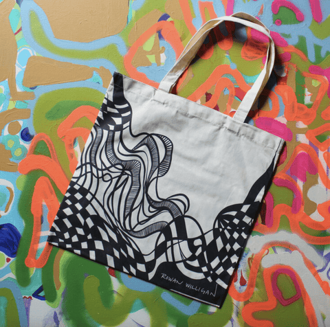 Organic Cotton Illustrated Tote Bag - The WonderMart