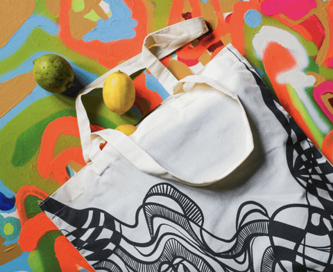 Organic Cotton Illustrated Tote Bag - The WonderMart