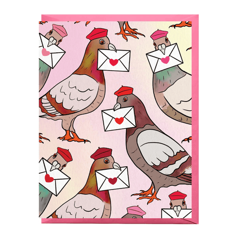 Pigeon Love Letters Card - The WonderMart