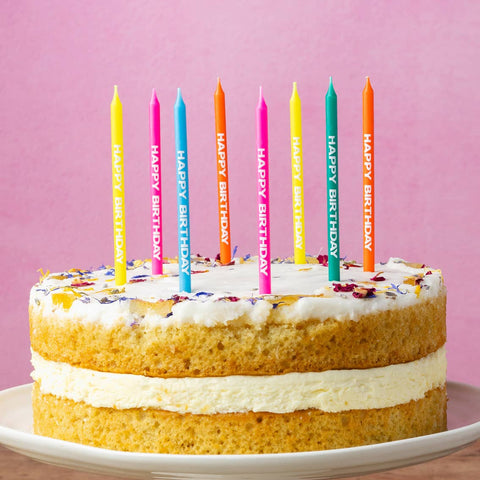 Rainbow Happy Birthday Candles - The WonderMart