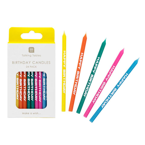 Rainbow Happy Birthday Candles - The WonderMart