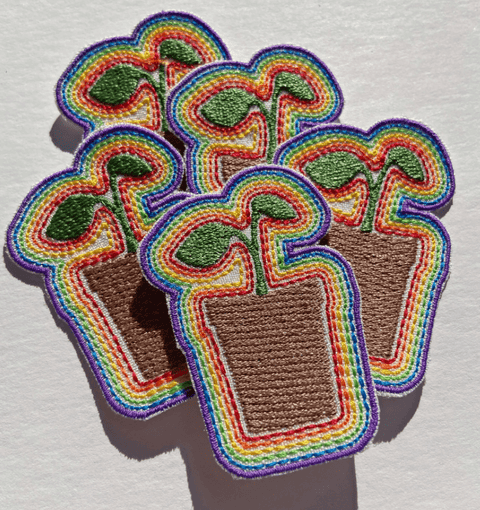 Rainbow Plant Iron - On Patch - The WonderMart
