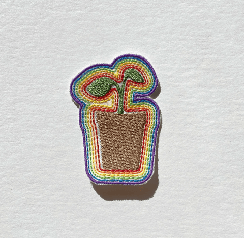 Rainbow Plant Iron - On Patch - The WonderMart
