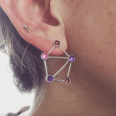 Red Constellation Earrings - The WonderMart