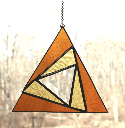 Sacred Triangle Stained Glass Suncatcher - The WonderMart