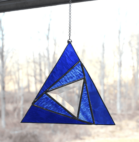 Sacred Triangle Stained Glass Suncatcher - The WonderMart