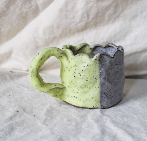 Scalloped Two Tone Espresso Mug - The WonderMart