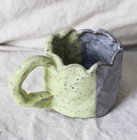 Scalloped Two Tone Espresso Mug - The WonderMart