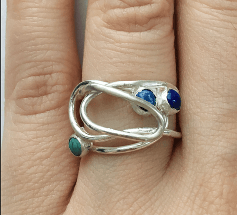 Scribble Ring (Blues No. 2) - The WonderMart