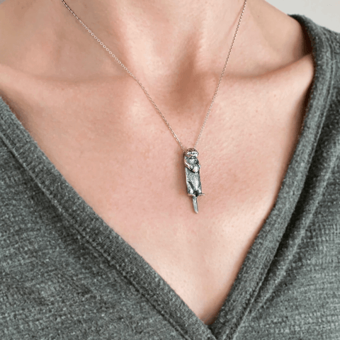 Silver Otter Necklace - The WonderMart