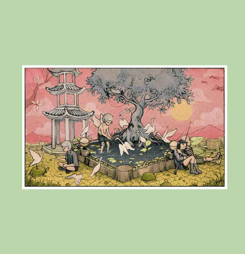 Temple Of Cranes Print - The WonderMart