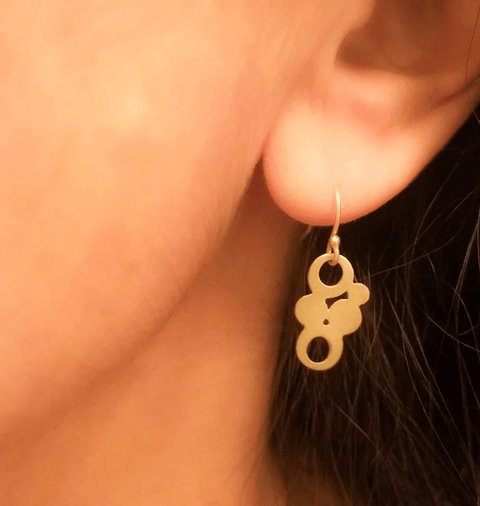 Tiny Klimt Clouds Earrings - The WonderMart