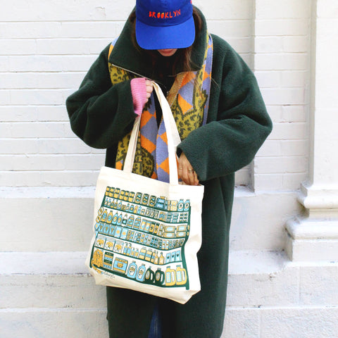 Bodega Shelfie Canvas Zipper Tote