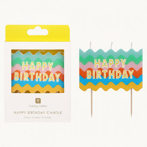 Wavy Birthday Candle Cake Topper