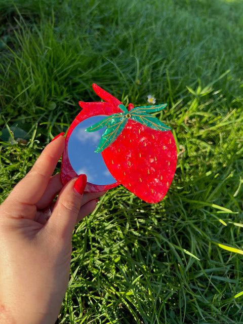 Strawberry Compact Mirror