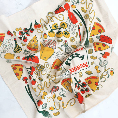 Italian for Dinner Tea Towel