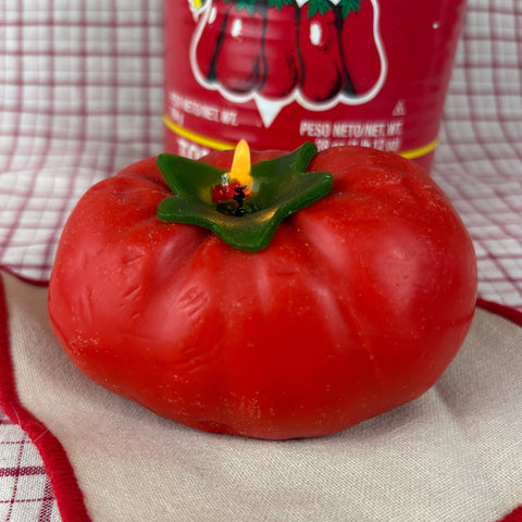 Hand Painted Tomato Candle