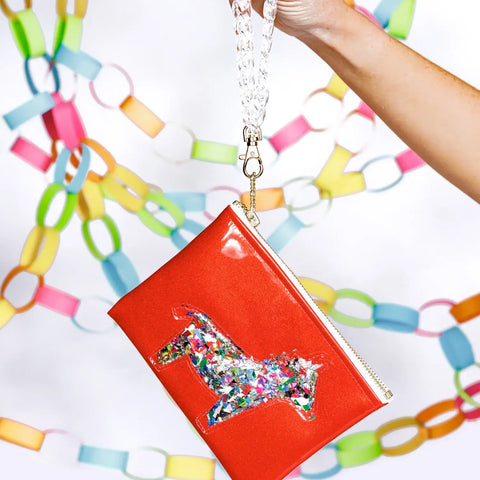 Clear Acrylic Chain Wristlet
